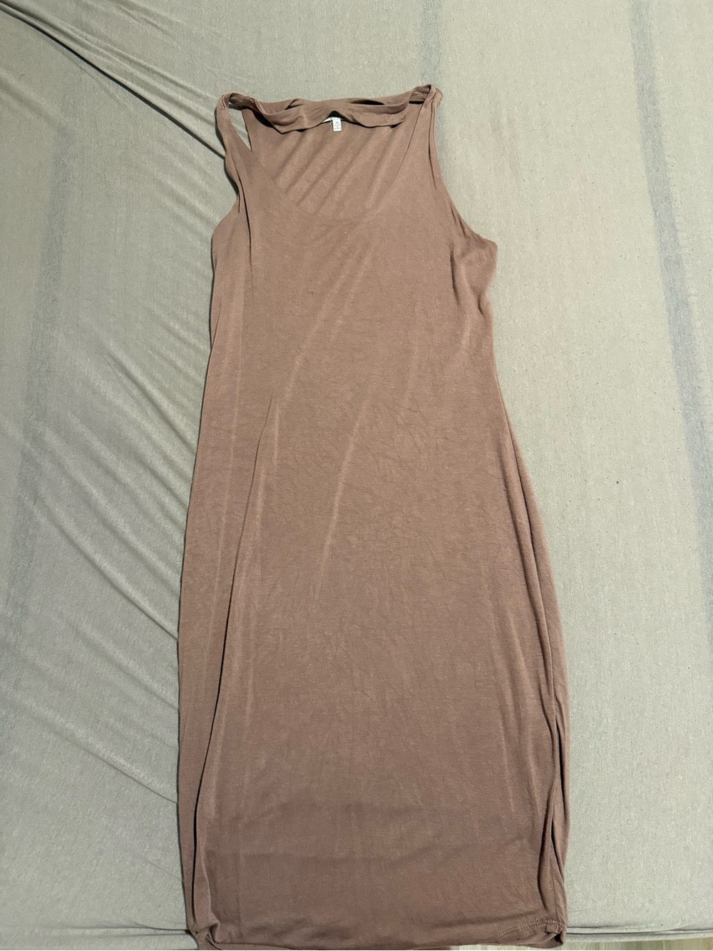 Charlotte Russe Mauve-Brown Sleeveless Maxi Dress